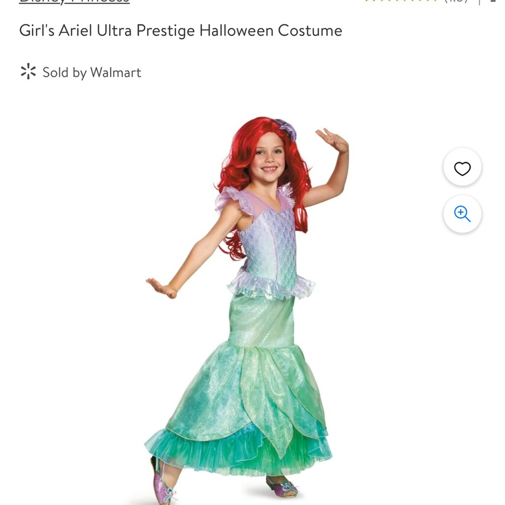 Girls Disney Little mermaid Arial costume